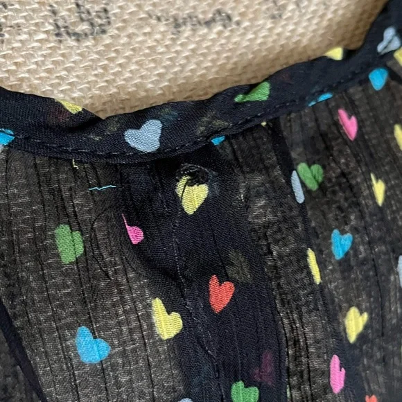 Julie's Closet Heart Print Blouse XL - Picture 12 of 16